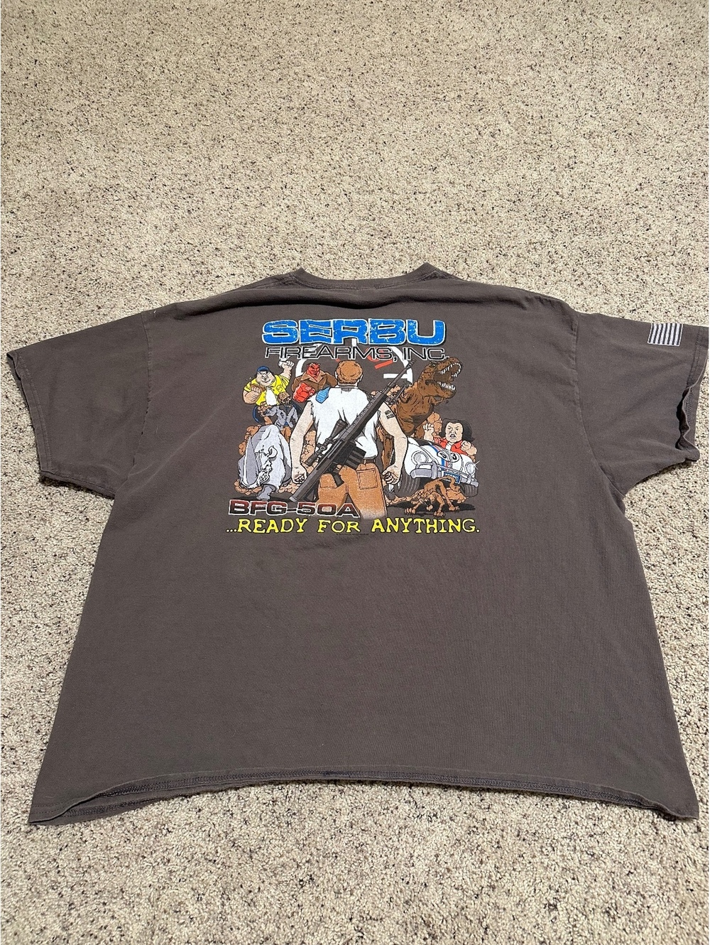 Serbu Firearms BFG-50A Ready For Anything Graphic T-Shirt Size 3XL